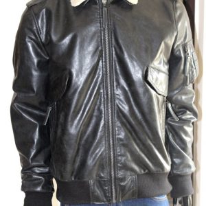 AR-M1127 BOMBER Leather Jacket For Mens